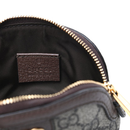 Gucci GG Supreme Monogram Web Ophidia Dome Key Pouch Beige New Acero 6 of 10