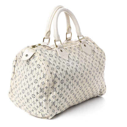 Louis Vuitton Mini Lin Croisette Speedy 30 Blue 2 of 10