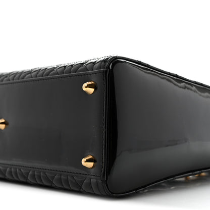 Christian Dior Patent Cannage Large Lady Dior Black 9 of 12