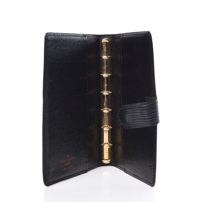 Louis Vuitton Epi Small Ring Agenda Cover Black 5 of 6