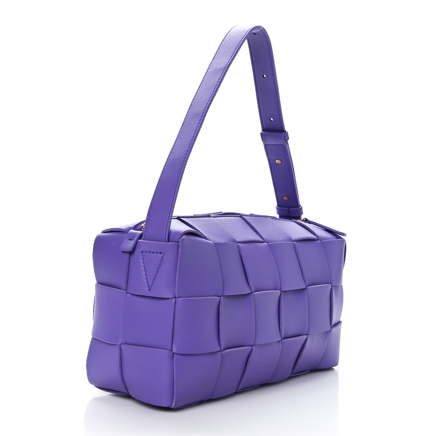 Lambskin Maxi Intrecciato Brick Cassette Bag Purple
