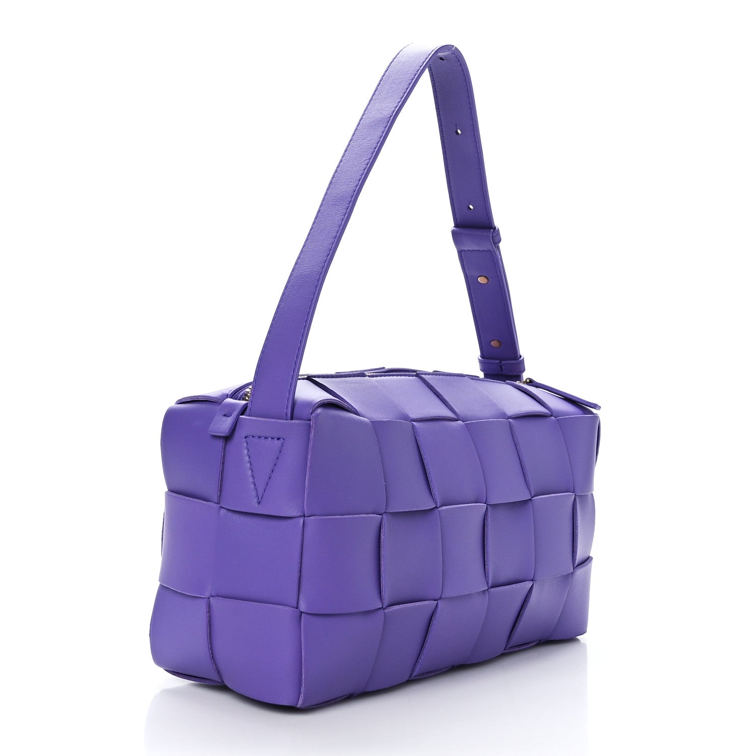 Bottega Veneta Lambskin Maxi Intrecciato Brick Cassette Bag Purple 3 of 8