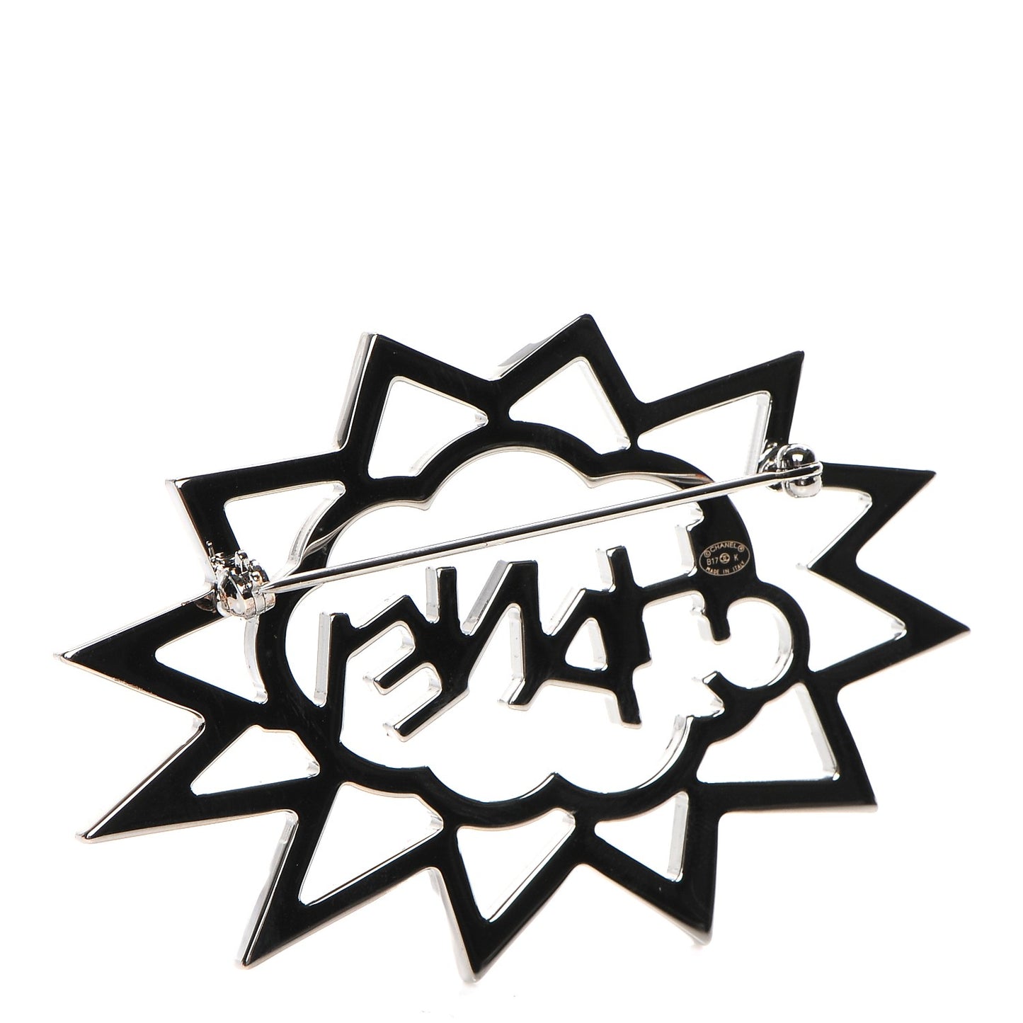 Ruthenium Crystal CC Brooch Red Yellow