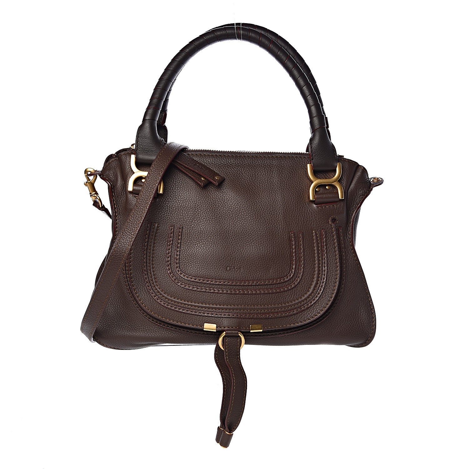 Chloe Calfskin Medium Marcie Satchel Truffle 1 of 11
