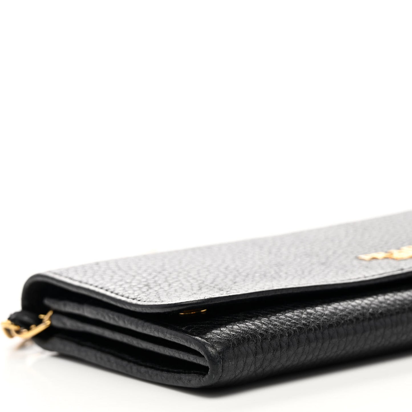 Vitello Daino Chain Wallet Black