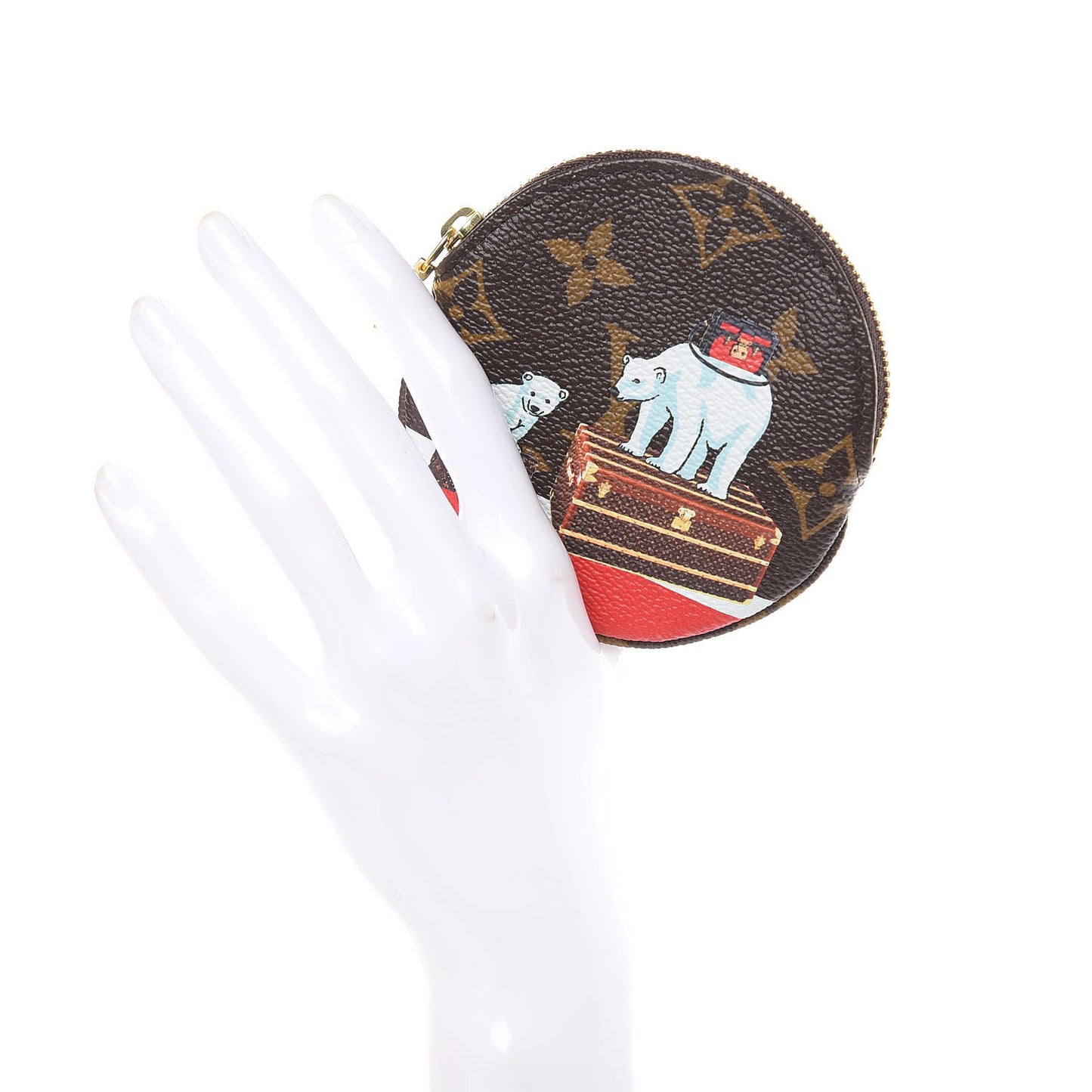 Monogram 2017 Christmas Animation Round Coin Purse