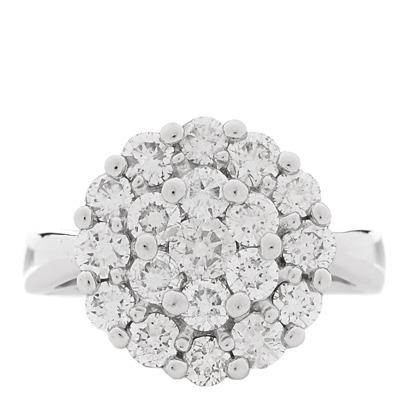 18K White Gold Diamond 2.00ctw Ring 58 8.25