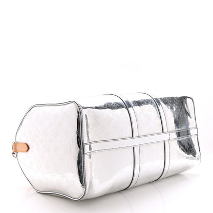 Louis Vuitton Monogram Mirror Keepall Bandouliere 50 Silver 4 of 8