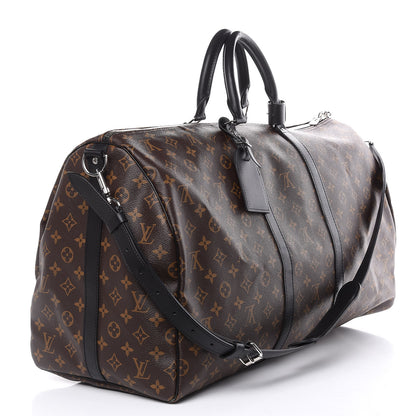Louis Vuitton Monogram Macassar Keepall Bandouliere 55 3 of 18