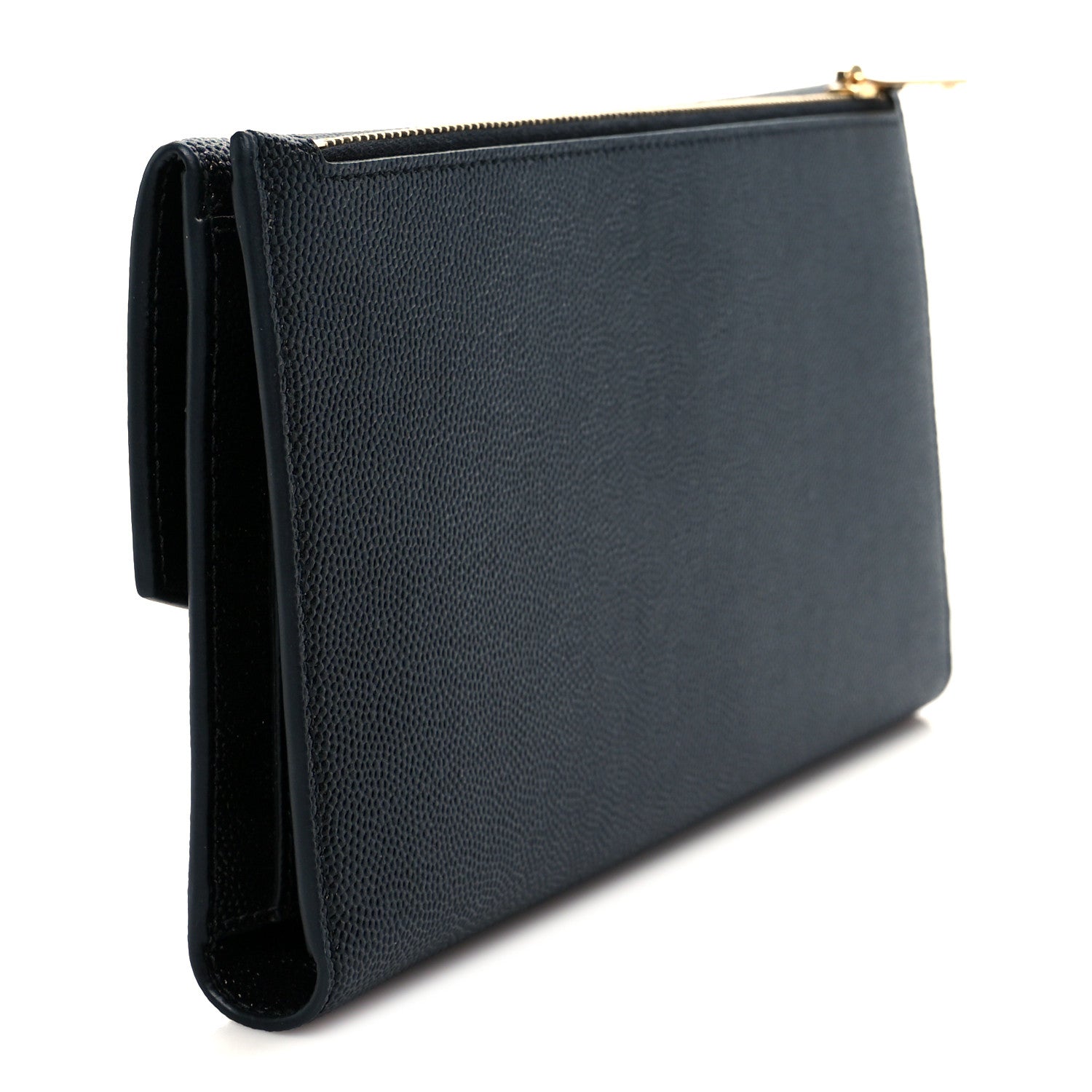 Saint Laurent Grain De Poudre Monogram Uptown Wallet Black 5 of 22