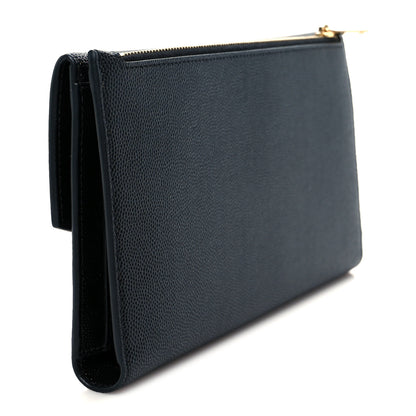 Saint Laurent Grain De Poudre Monogram Uptown Wallet Black 5 of 22