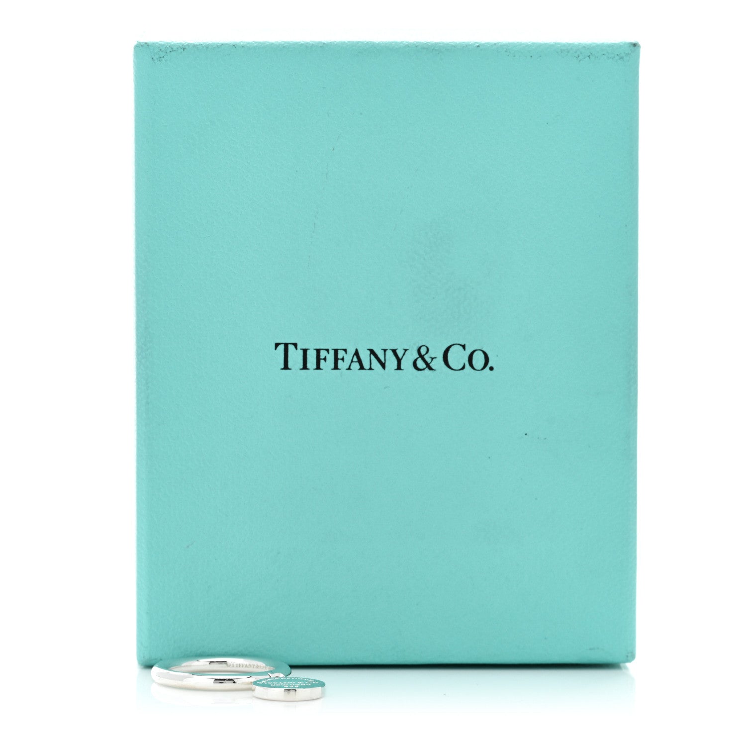 Tiffany Sterling Silver Return to Tiffany Round Charm Ring 51 5.75 5 of 5