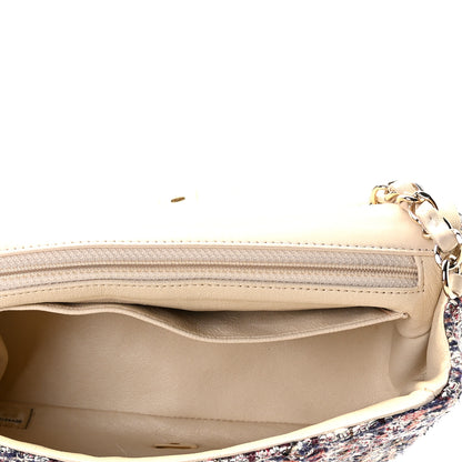 Chanel Tweed Quilted Mini Rectangular Flap Pink 4 of 7