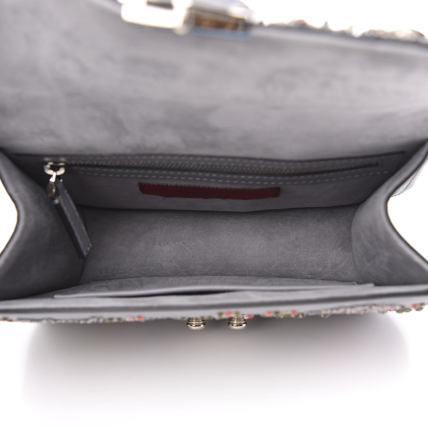 Valentino Garavani Vitello Crystal Embellished Glam Lock Rockstud Flap Periwinkle 5 of 10