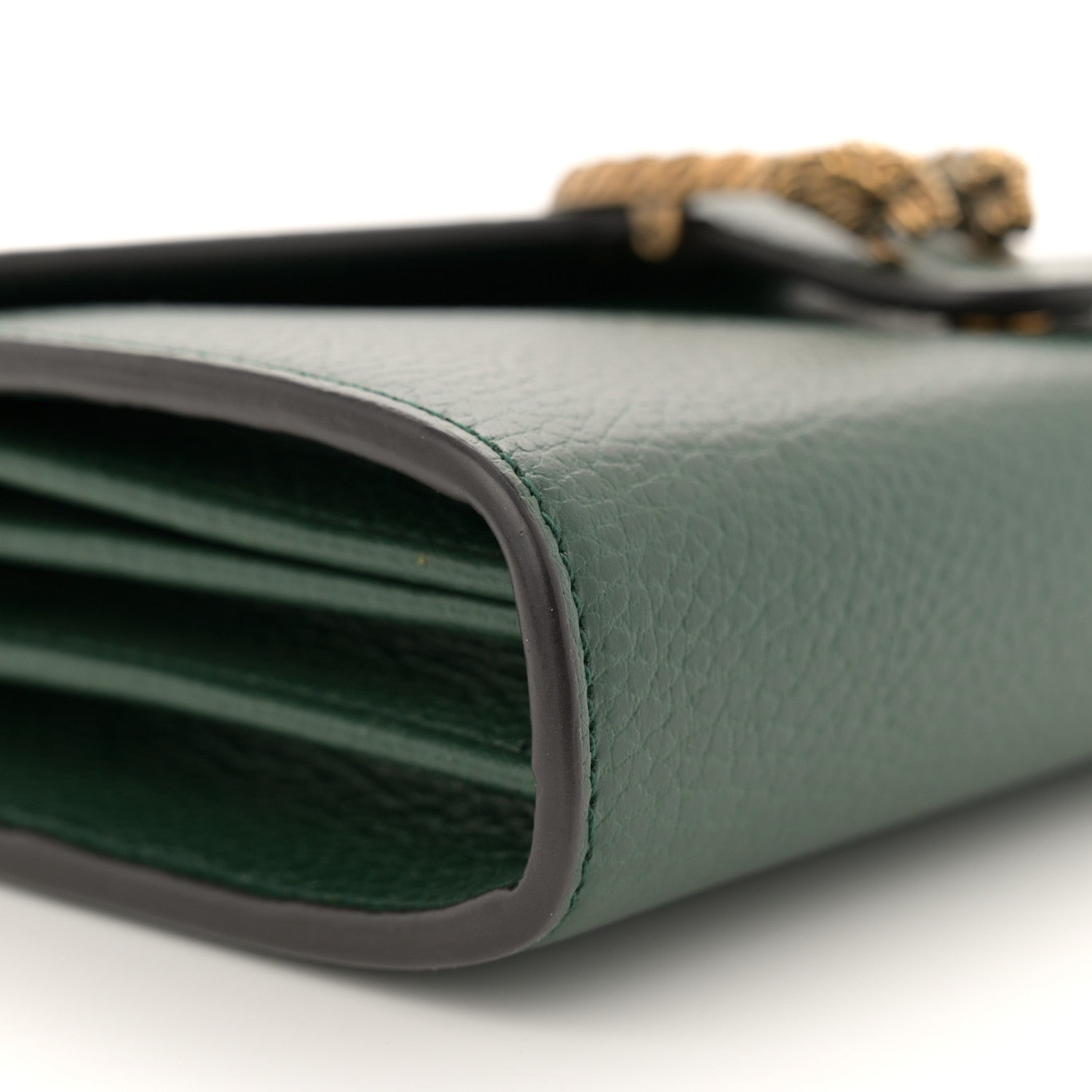 Gucci Calfskin Garden Dionysus Chain Wallet Emerald 9 of 12