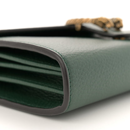 Gucci Calfskin Garden Dionysus Chain Wallet Emerald 9 of 12