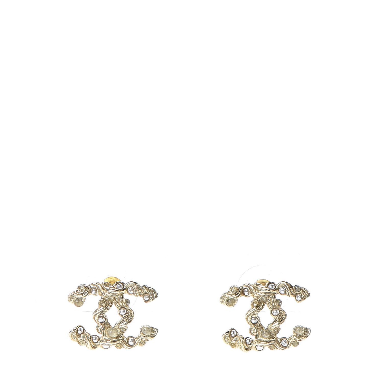 Pearl CC Earrings Gold