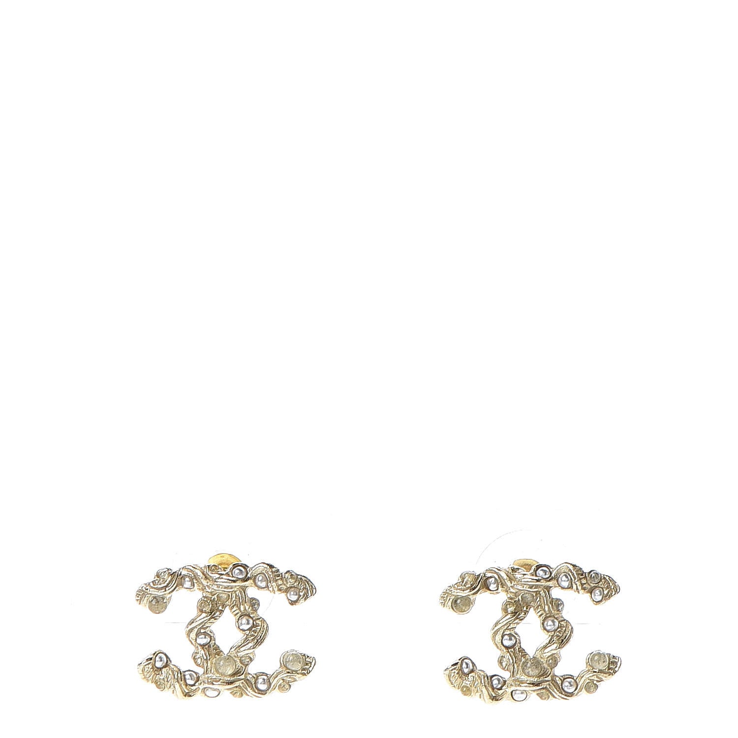 Chanel Pearl CC Earrings Gold 1 of 5