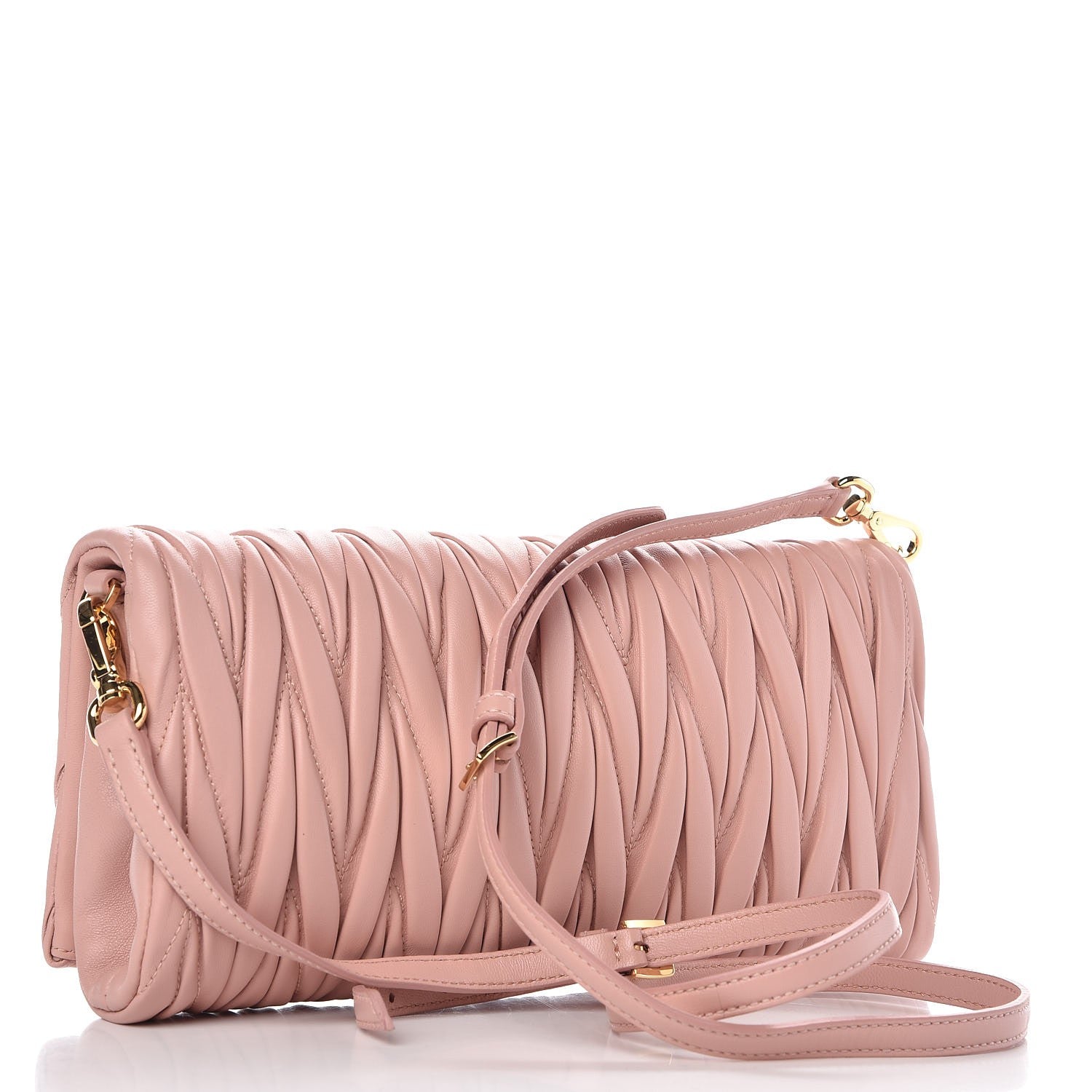 Miu Miu Nappa Matelasse Clutch Orchidea 3 of 9