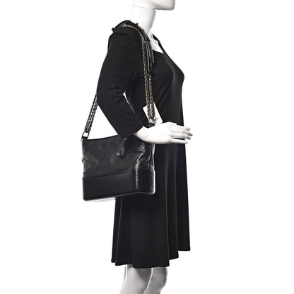 Chanel Aged Calfskin Quilted Medium Gabrielle Hobo Black 4 of 12