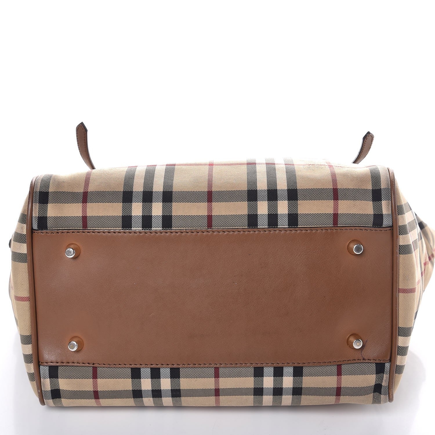Burberry Horseferry Check Small Canterbury Tote Tan 16 of 20