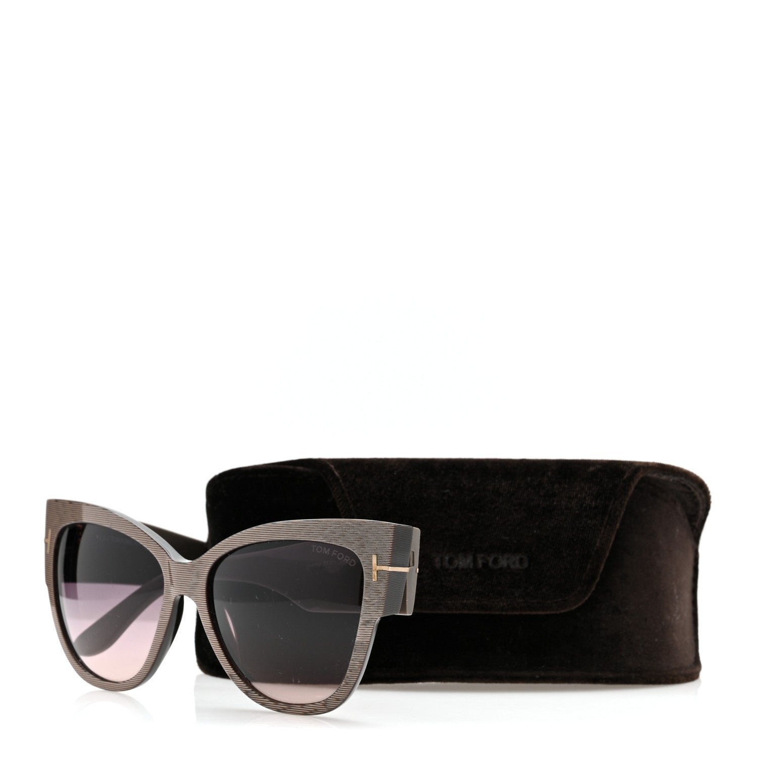 Tom Ford Acetate Anoushka Cat Eye Sunglasses TF371 Grey 8 of 8