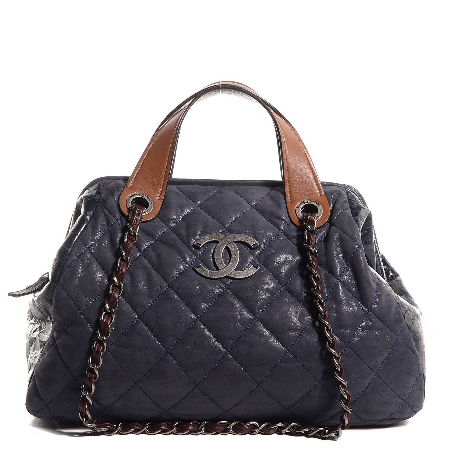 Chanel Iridescent Calfskin Small In The Mix Tote Navy 1 of 7