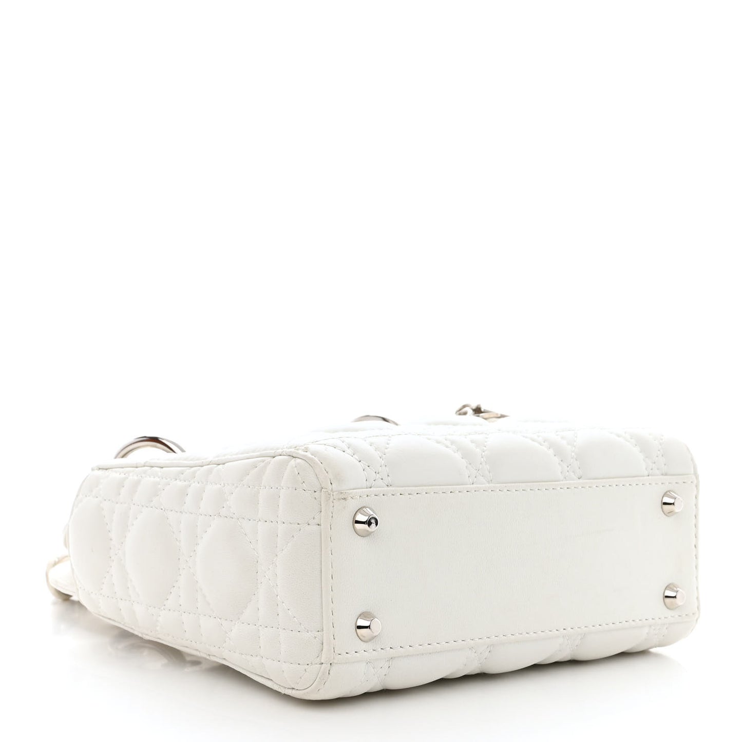 Lambskin Cannage Mini Lady Dior White