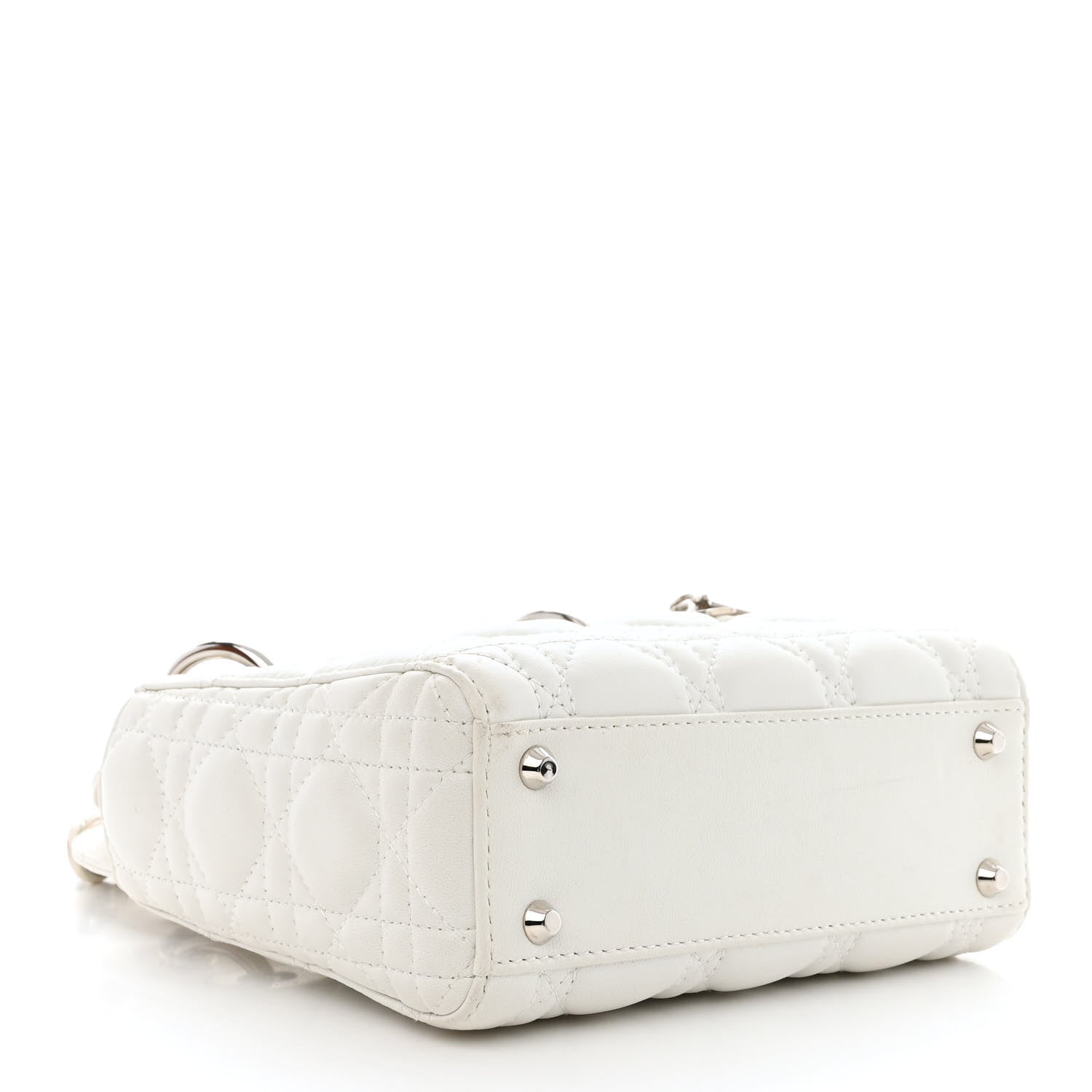 Christian Dior Lambskin Cannage Mini Lady Dior White 4 of 15