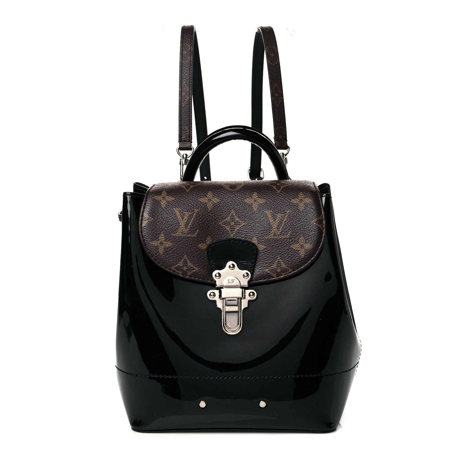Louis Vuitton Patent Monogram Hot Springs Backpack Black 1 of 8