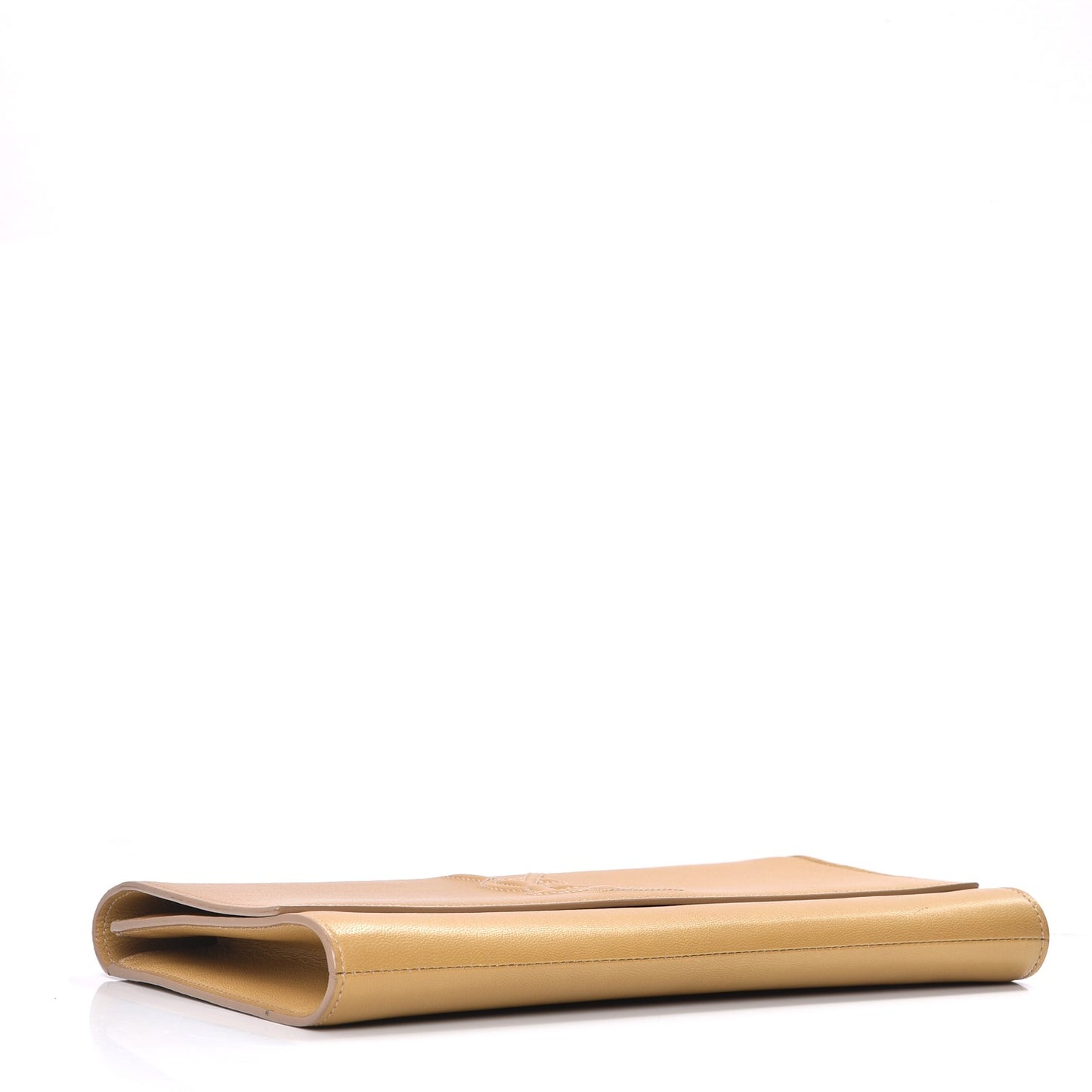 Chevre Large Belle de Jour Clutch Beige