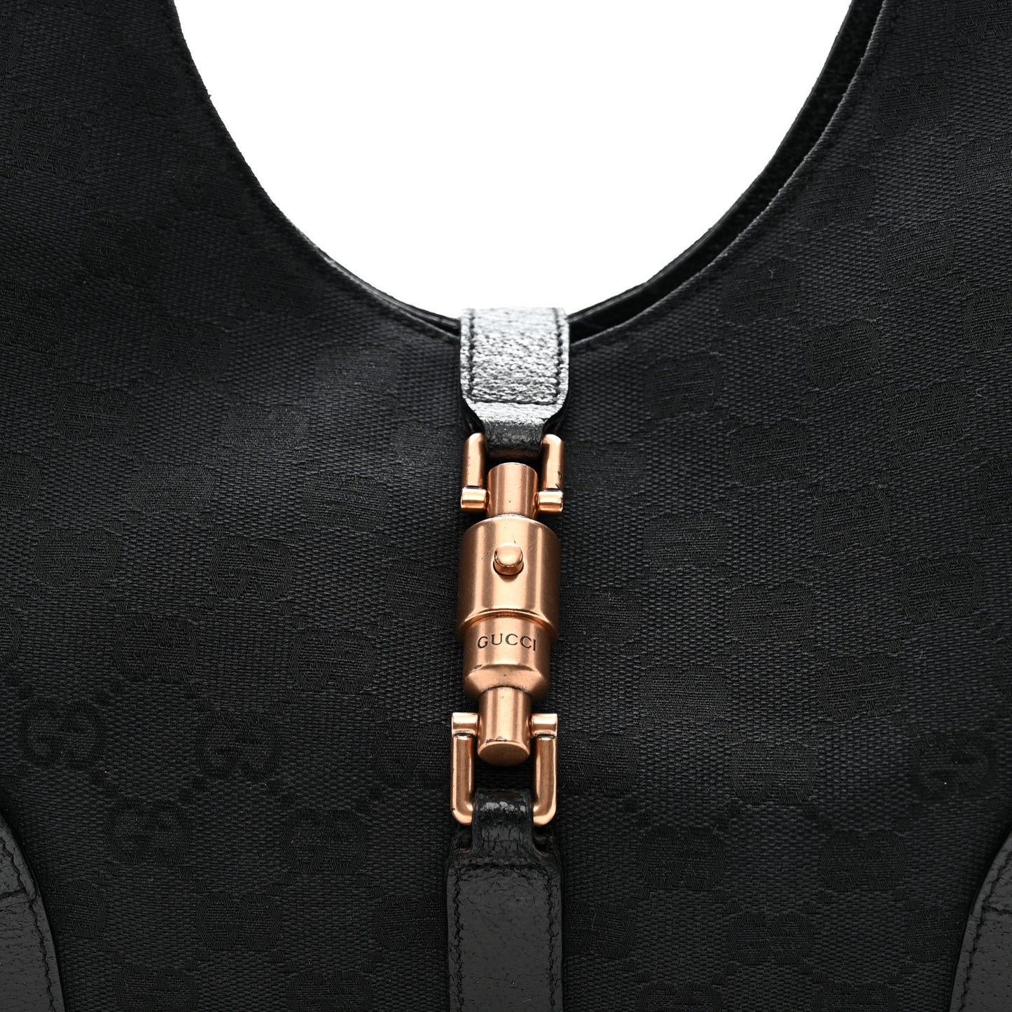 Monogram Calfskin Large Bardot Tote Black