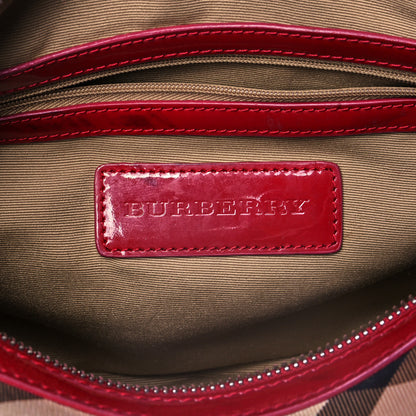Burberry Patent Nova Check Chester Bowling Bag Raspberry Sorbet 8 of 11