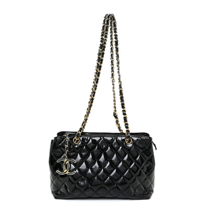Chanel Patent Quilted Tote Black 1 of 21