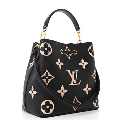 Louis Vuitton Empreinte Monogram Giant Neonoe MM Black Beige 4 of 12