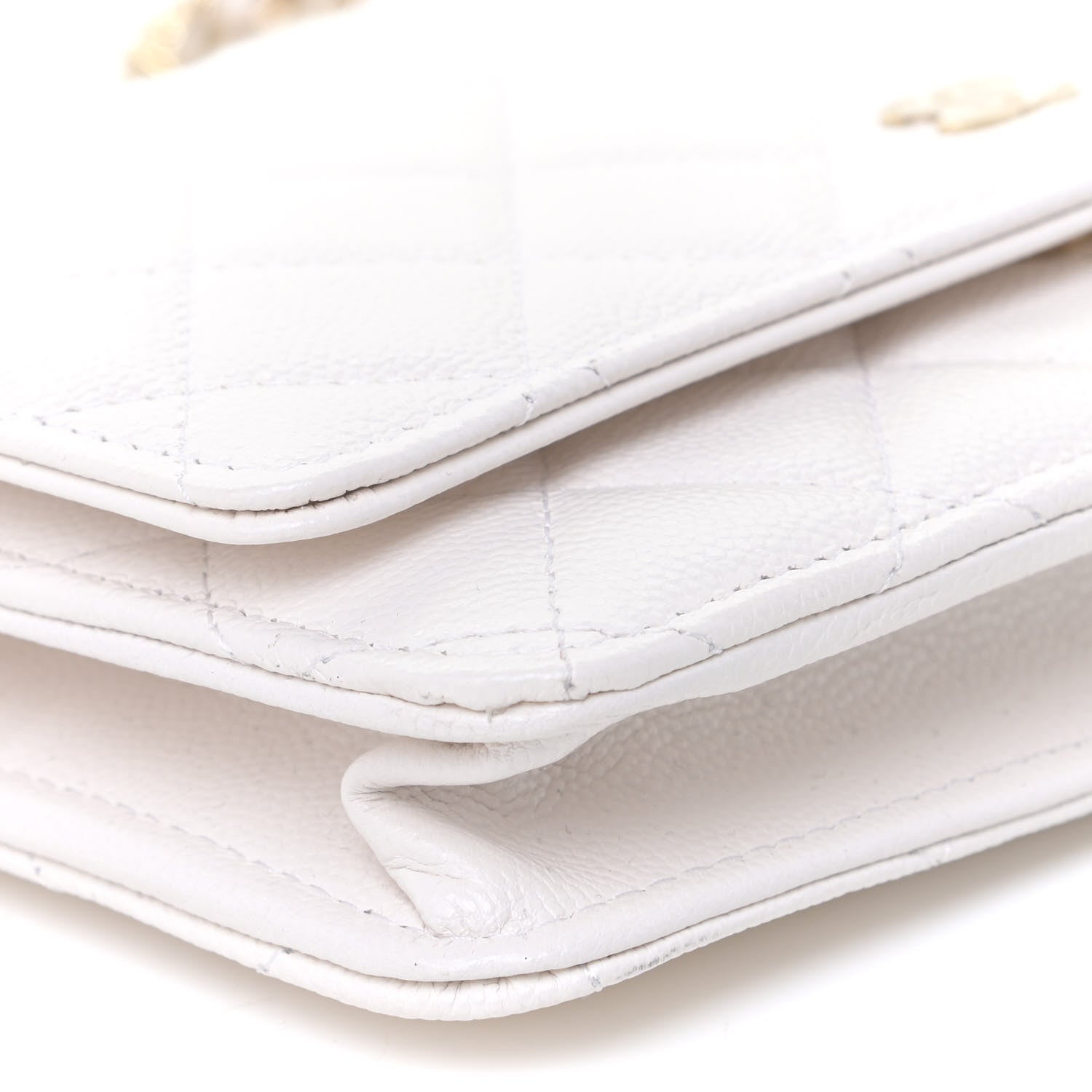 Chanel Caviar Quilted Wallet On Chain WOC White 9 of 11