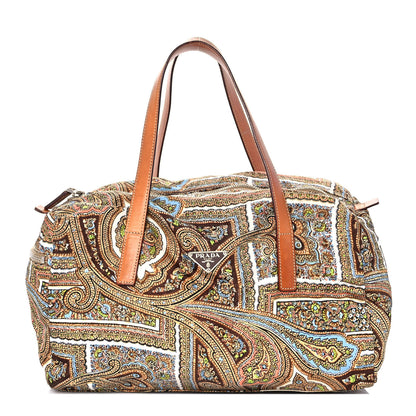 Prada Tessuto Nylon Paisley Print Tote Multicolor 1 of 7