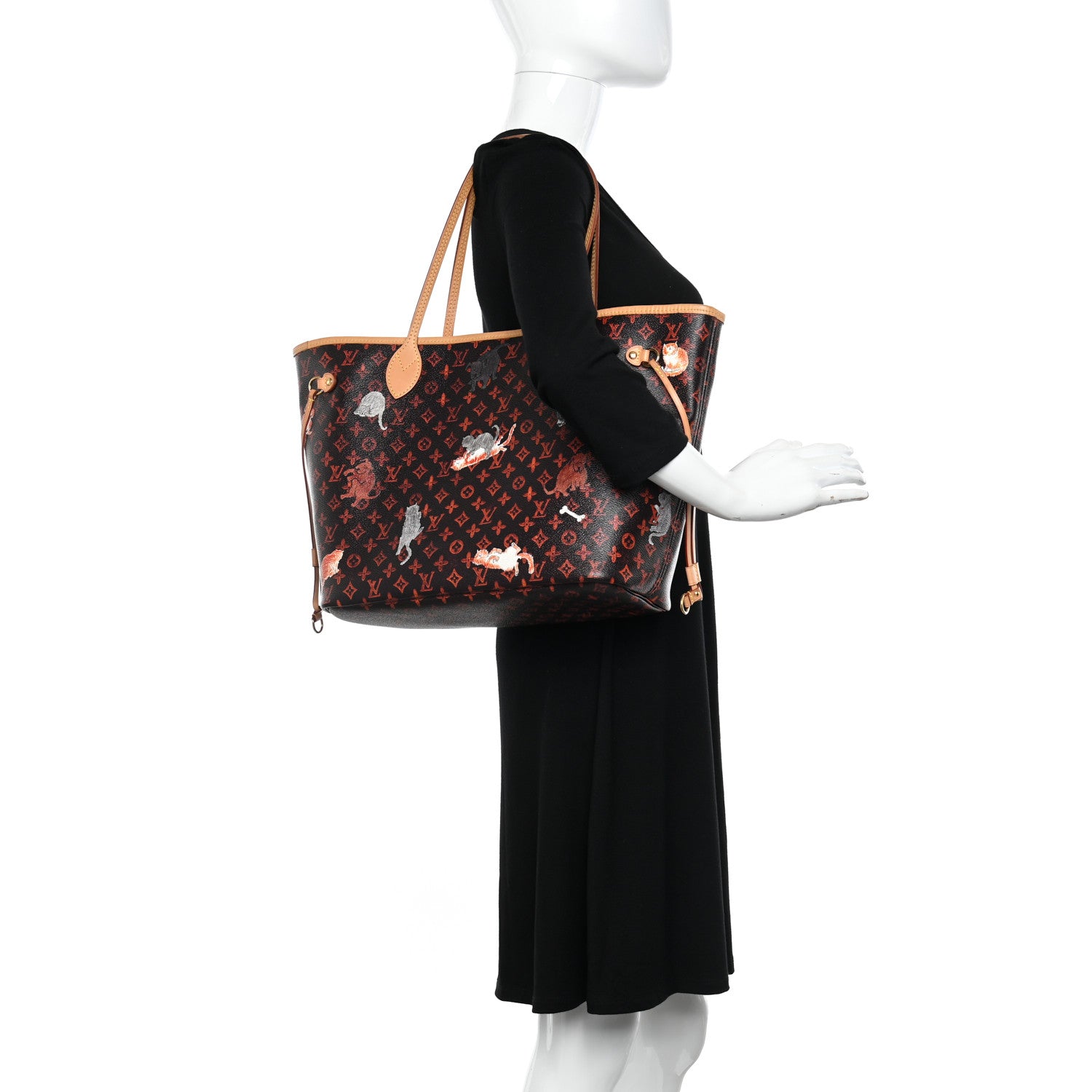 Louis Vuitton Catogram Neverfull MM Marron 3 of 11