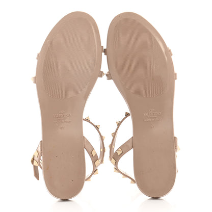 Valentino Garavani PVC Jelly Rockstud Caged Sandals 41 Poudre 5 of 9