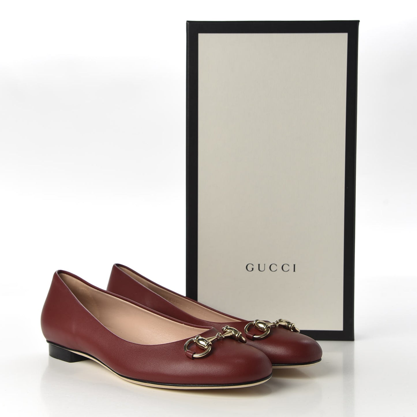 Calfskin Horsebit Ballerina Flats 37 Red
