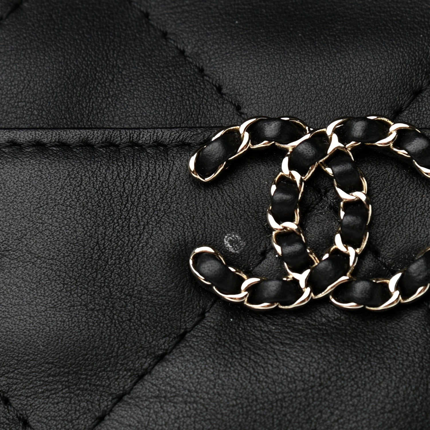 Chanel Calfskin Quilted Fringe Small Shopping Bag Black 11 of 11