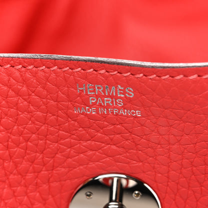 Hermes Taurillon Clemence Lindy 34 Rouge Pivoine 6 of 11