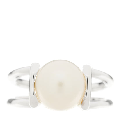 Tiffany Sterling Silver Pearl HardWear Ring 51 5.75 1 of 4