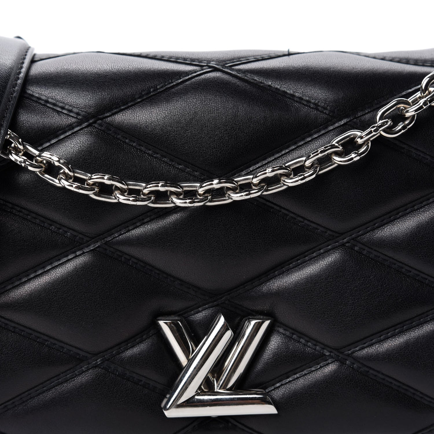 Louis Vuitton Lambskin Malletage GO-14 PM Black 10 of 11