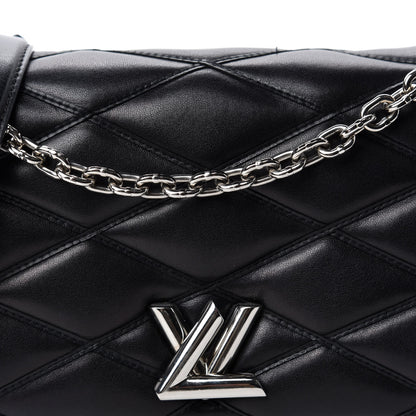 Louis Vuitton Lambskin Malletage GO-14 PM Black 10 of 11