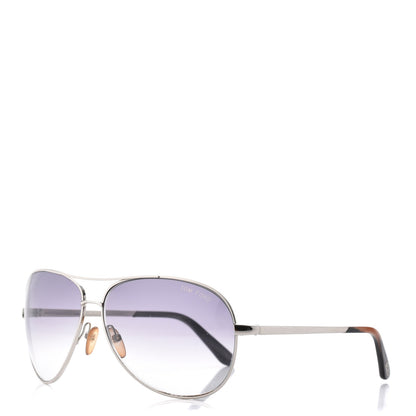 Tom Ford Metal Charles Aviator Sunglasses TF35 Silver 1 of 7