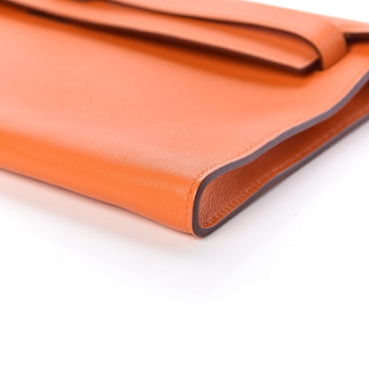 Hermes Swift Kelly Longue Clutch Pochette Orange 29 of 29