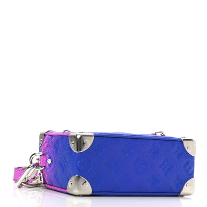 Louis Vuitton Taurillon Illusion Mini Soft Trunk Bleu Rose 4 of 8