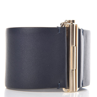 Chanel Calfskin CC Wide Cuff Navy 7 of 7