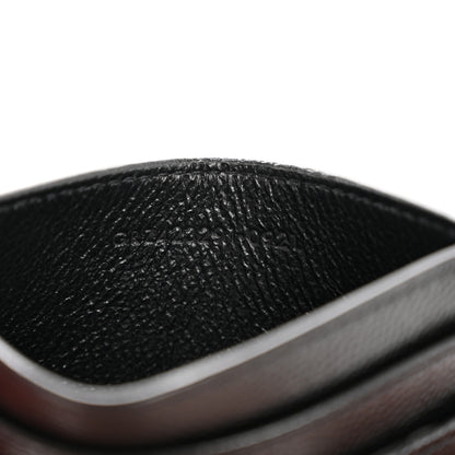 Saint Laurent Grain De Poudre Matelasse Chevron Monogram Credit Card Case Black 7 of 8